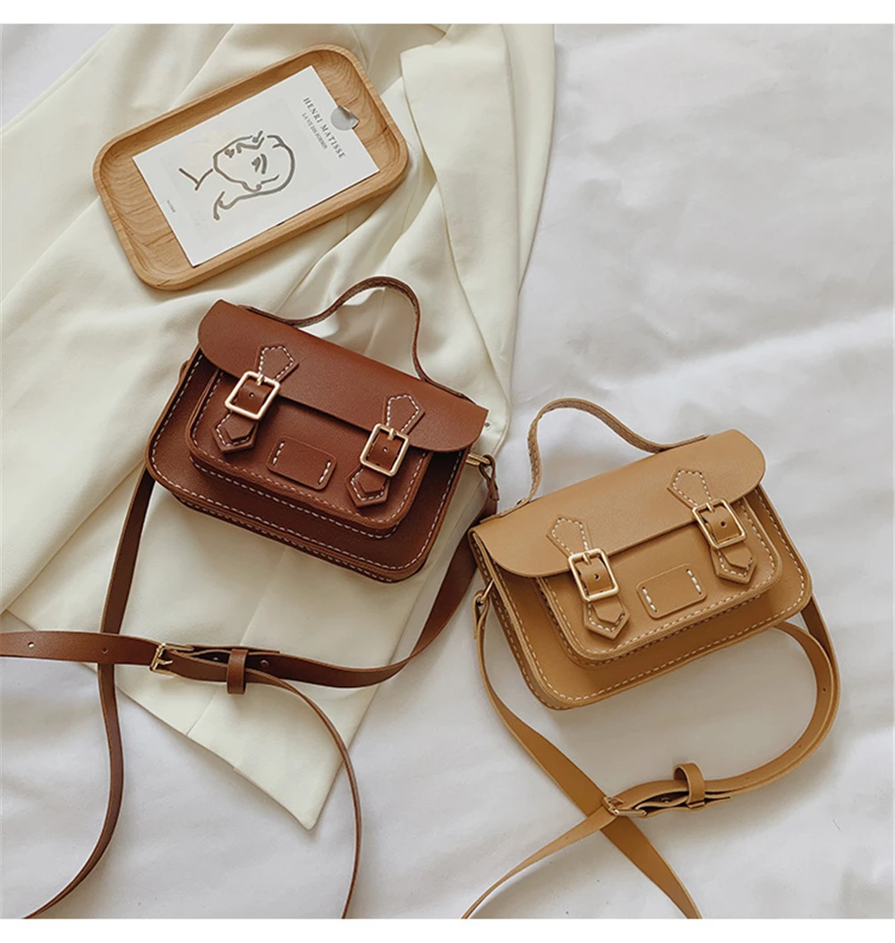 Vintage Cambridge Bag Pu Leather DIY Handmade Bags Fashion HandBag Woman Crossbody Shoulder Bag Handcraft Sewing Accessories