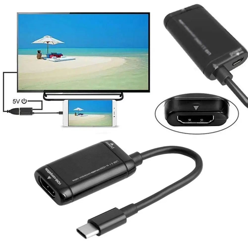 usb c type c to hdmi compatible adapter usb 3 1 male to female extension cable for mhl android phone tablet pads usb hub hotsale free global shipping