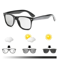2018 new men outdoor driving photochromic sunglasses men polarized chameleon discoloration sun glasses square sunglasses