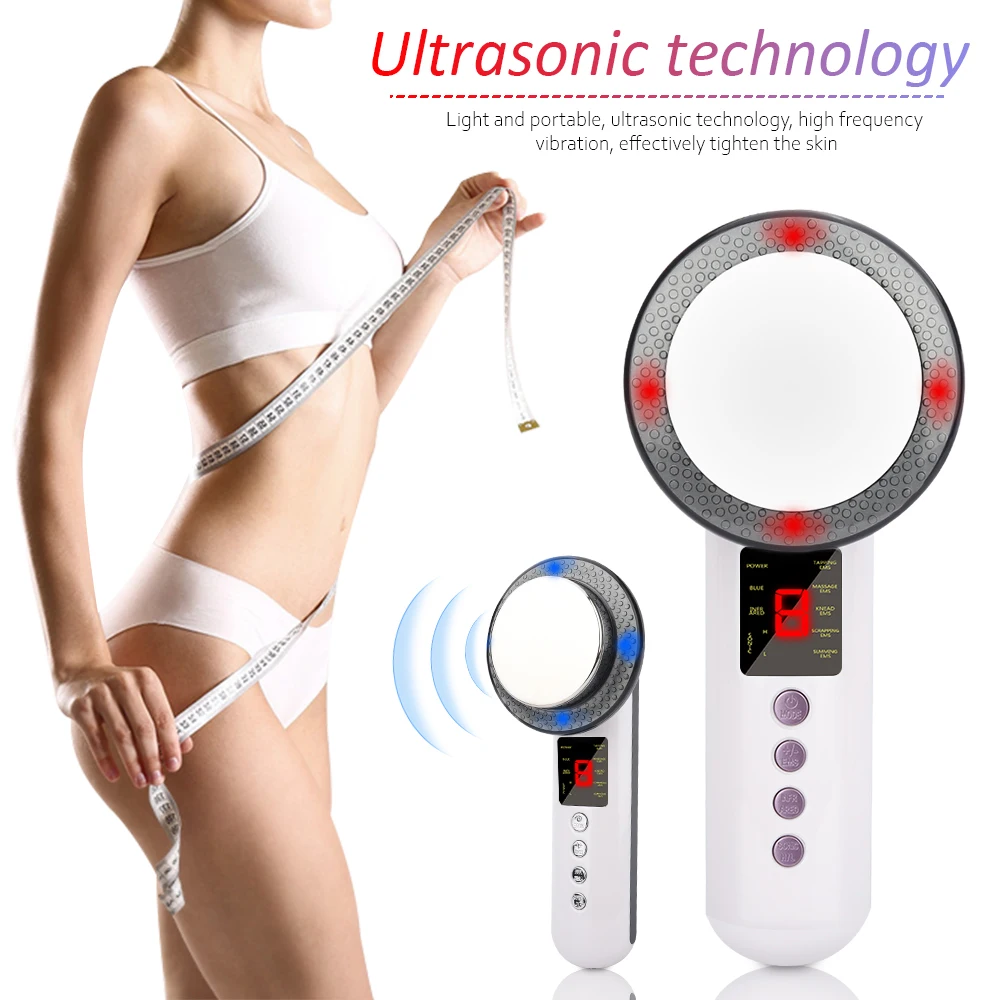 Koop 3 In 1 Ems Body Massager Ultrasone Cavitatie Afslanken Machine Met Fat Burn Slanke Crème Gel Cavitatie Anti Cellulite Set