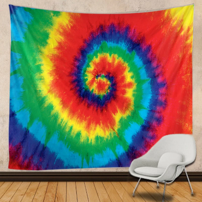 Гобелен в виде индийской мандалы настенный декоративный макраме стиле бохо