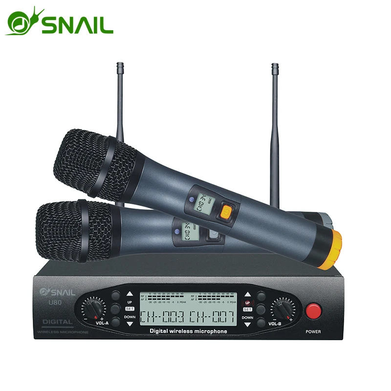 

U-80 Authentic SNAIL Professional Wireless Singing Microphone Sound Quality Receiving Distance For Church Street Bar