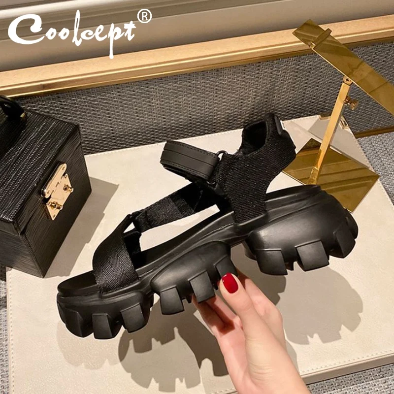 

Coolcept New Summer Sandals For Women Shoes Thick Bottom Platform Casual Fashion Daily Beach Sandals Ladies Footwear Size 35-40