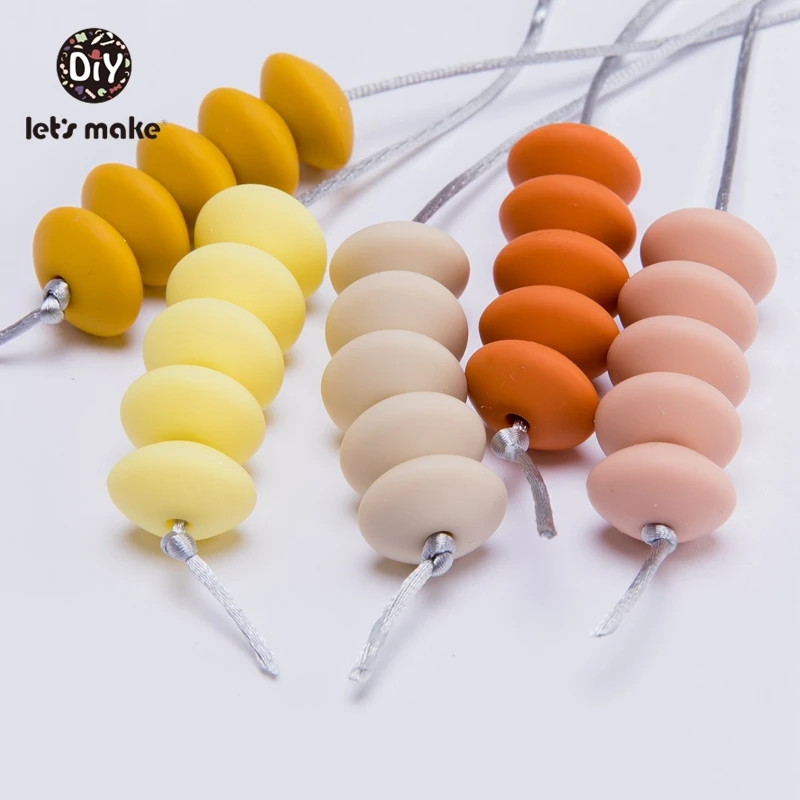 Let's make-Cuentas de Abacus para dentici&oacute;n, mordedor de silicona de lentejas de 15mm, collar de lactancia, accesorios de grado alimenticio, DIY, nuevo 20 piezas-0