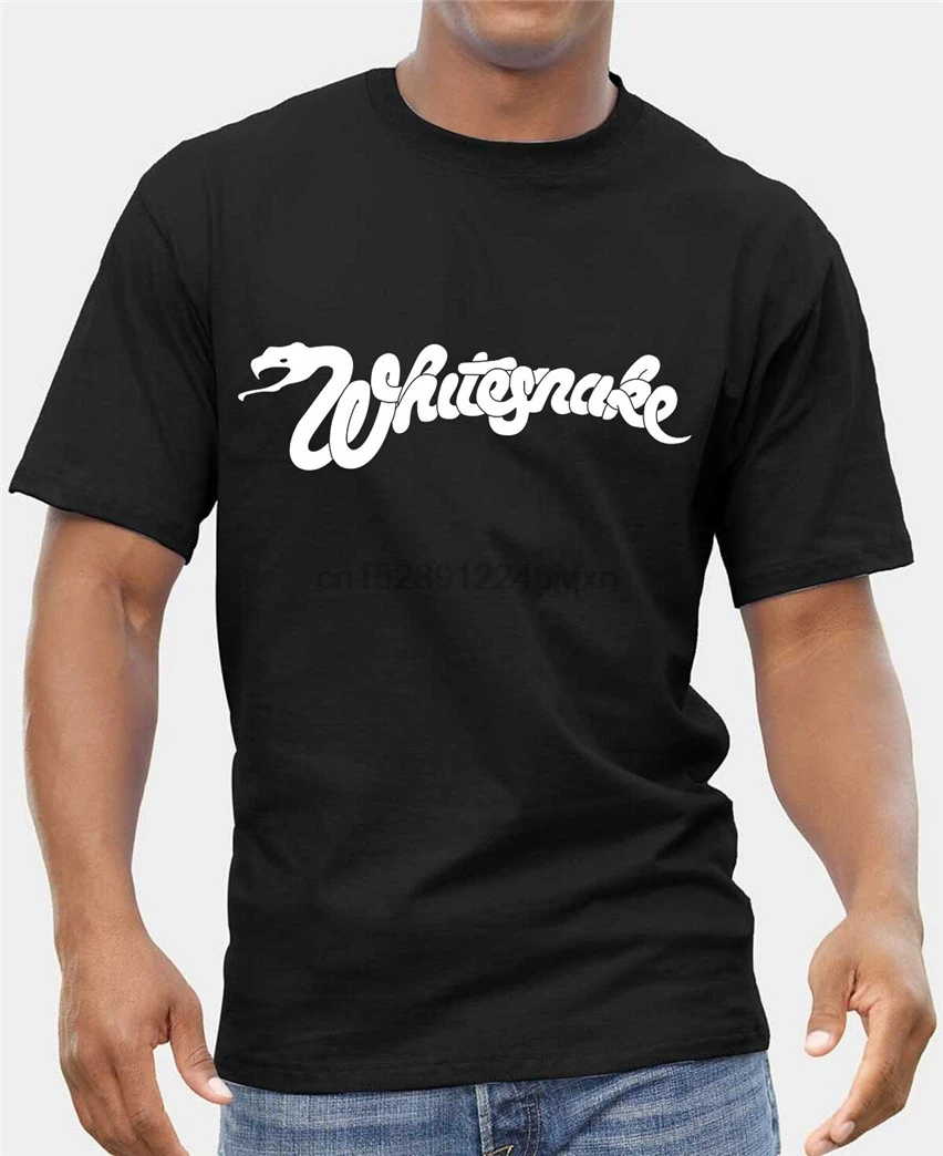 WHITESNAKE логотип FRUIT OF THE LOOM T-SHIR S-XXL черные Сникеры Повседневное футболка | Мужская
