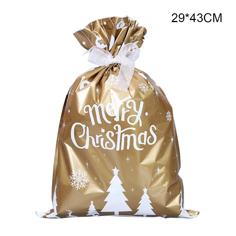 

Christmas Wrapping Bags Holiday Treats Pouch Goody Bag LX9F
