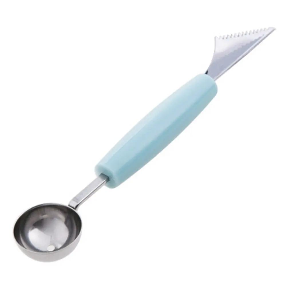 

2 in1 Dual-head Stainless Steel Carving Knife Spoon Fruit Watermelon Ice Cream Baller Carving Home Kitchen Accessories