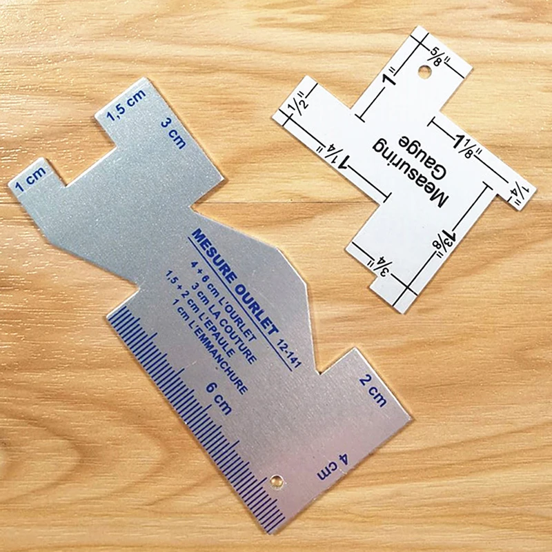 

Quilting Craft Accessories Precision Seam Measuring Gauge Metal Quilting Tailor Ruler Template Sewing Ruler For DIY Patchwork