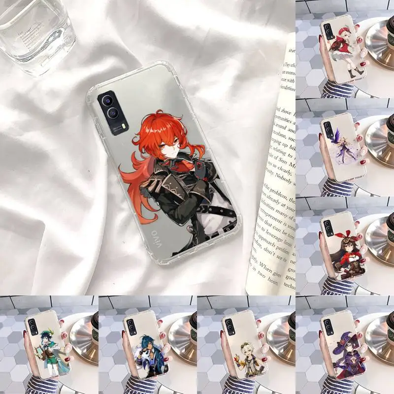 

Genshin impact Phone Case Transparent For Xiaomi Redmi note 3 9 7 4 8 8T 10 CC9E 11ULTRA T lite PLAY pro 4G 5G