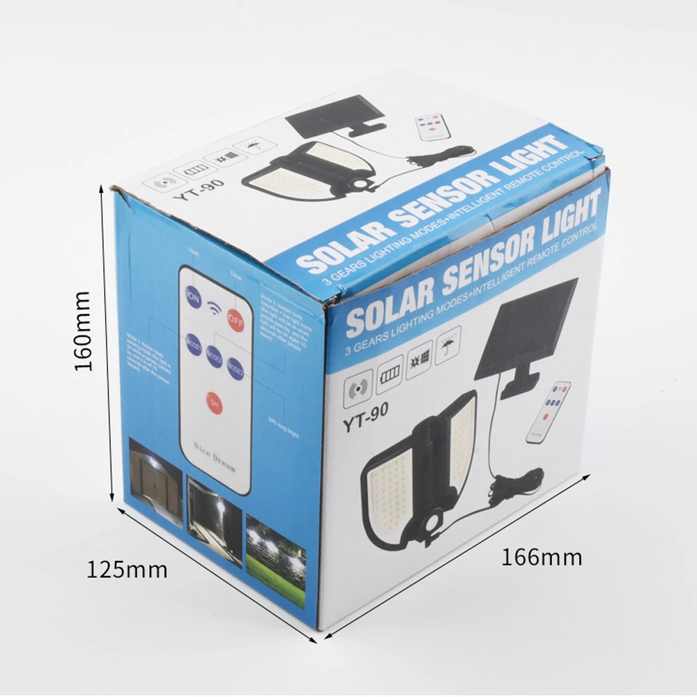 

Separated Infrared Induction Solar Wall Light Luz Luces Natal Navidad Focos Solares Exterior Outdoor Camping Garden Decoration