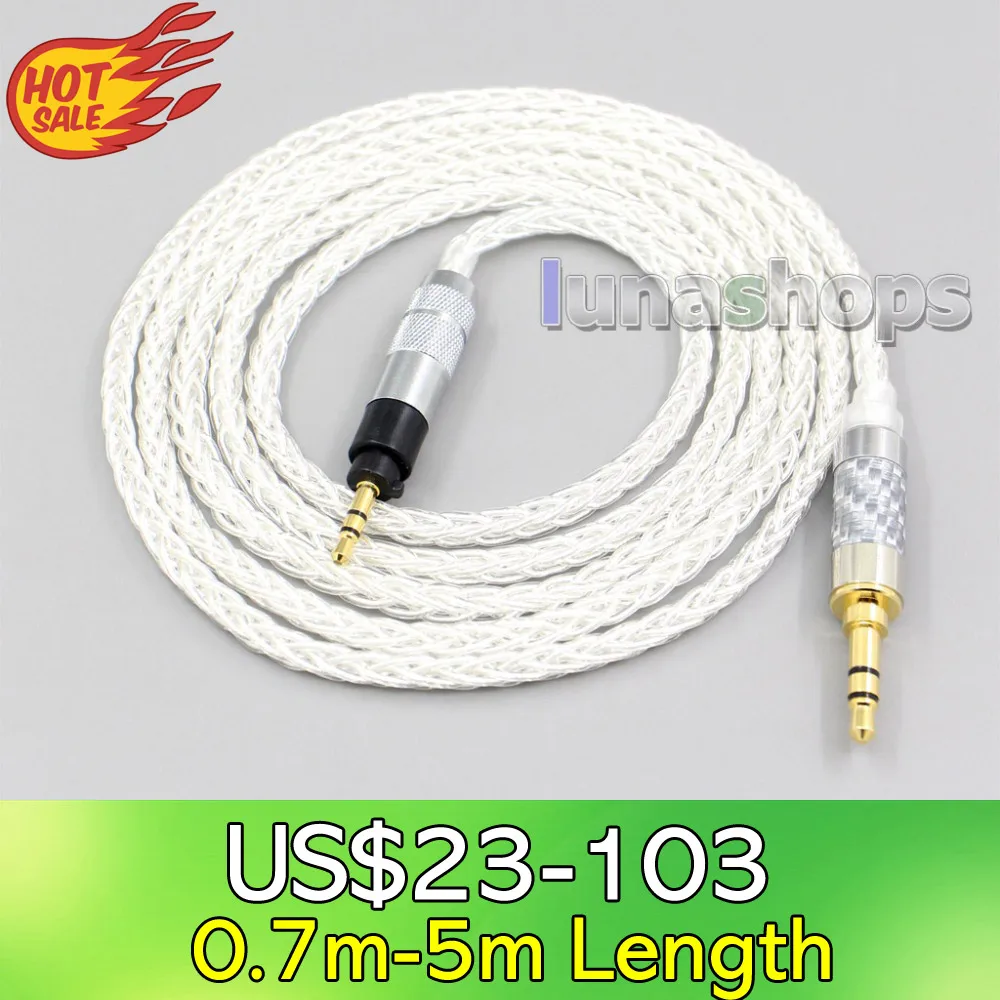 

LN006533 3,5 мм 2,5 мм 4,4 мм XLR 8-жильный посеребренный кабель OCC для наушников Sennheiser Urbanite XL On/Over Ear
