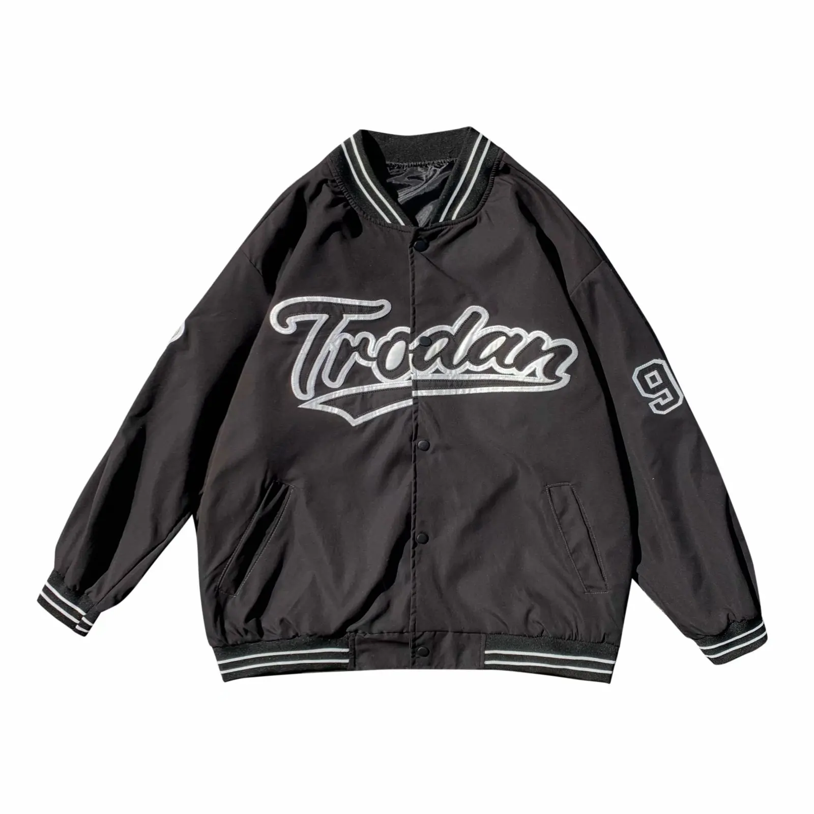 

Jacket jacket male spring new ins Hong Kong style large size embroidery baseball uniform youth handsome cardigan jacket tide