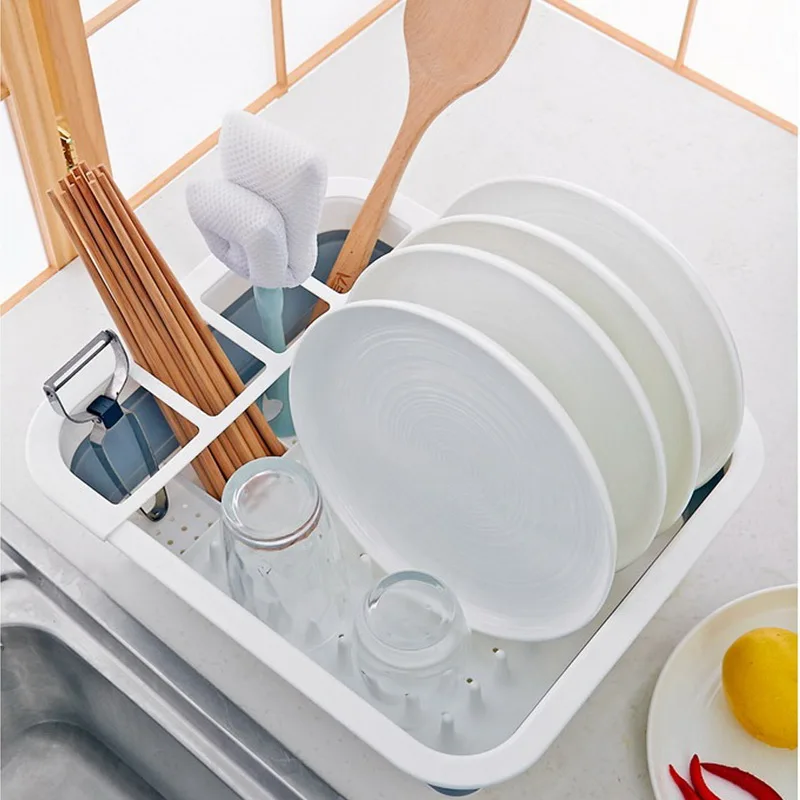 Складная Сушилка для посуды полка чашек кухонная стойка тарелка Портативная