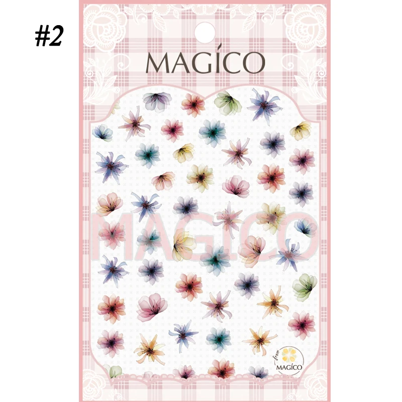 1 лист NailMAD мраморные цветы наклейки для дизайна ногтей ультратонкие 3D цветочный