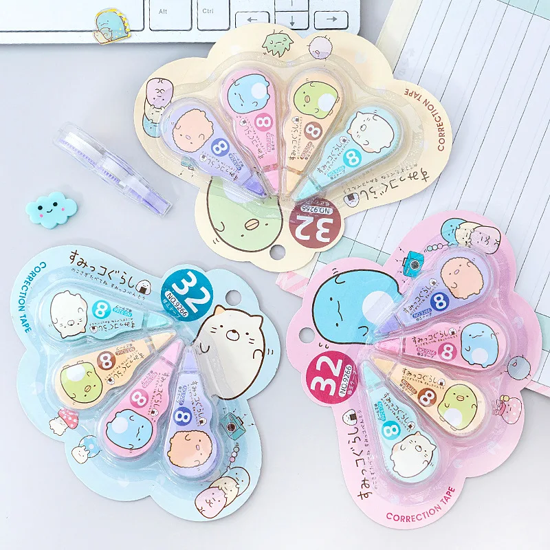 

4 pcs/Set Correction Tape Kawaii Sumikko Gurashi White Out Corrector Promotional Gift Stationery School Office Supply