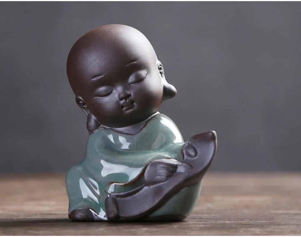 Cute little tea pet boutique can raise purple sand characters coffee table set decoration | Дом и сад