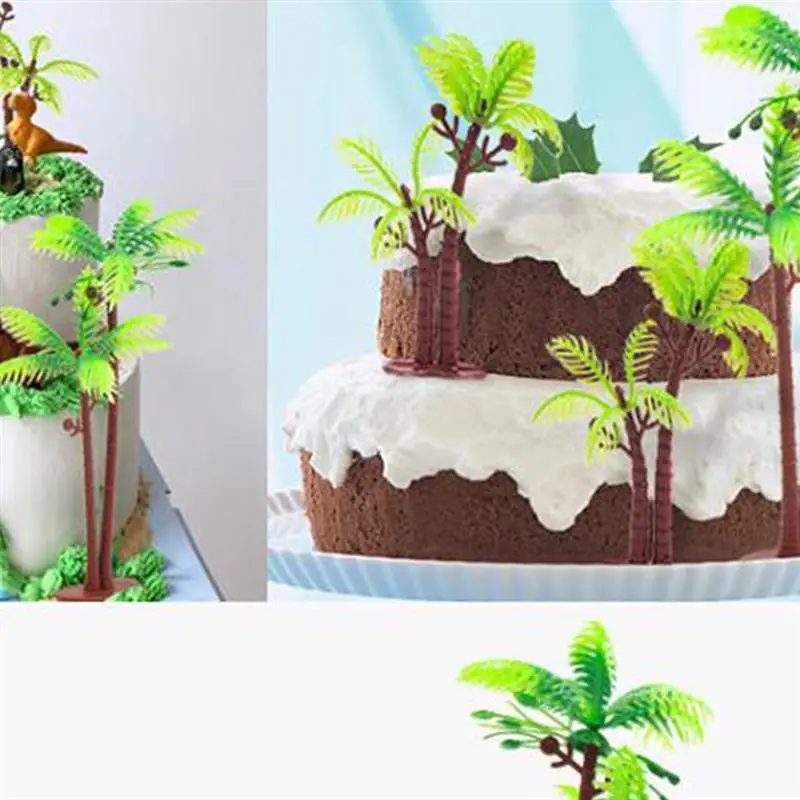 20 штук кокосовой пальмы для торта Уникальный Кекс украшения ко дню рождения и