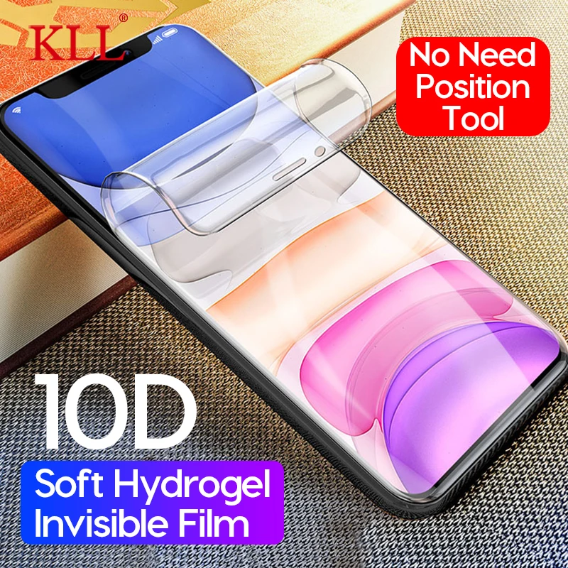 Гидрогелевая пленка 10D с полным покрытием для iPhone 11 Pro Max X Xs XR защитная экрана 7 8 6 6s