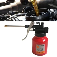 1 pc 250ml oil can oiler lubrication metal plastic machine pot extended hose high pressure pump grease car repair tool