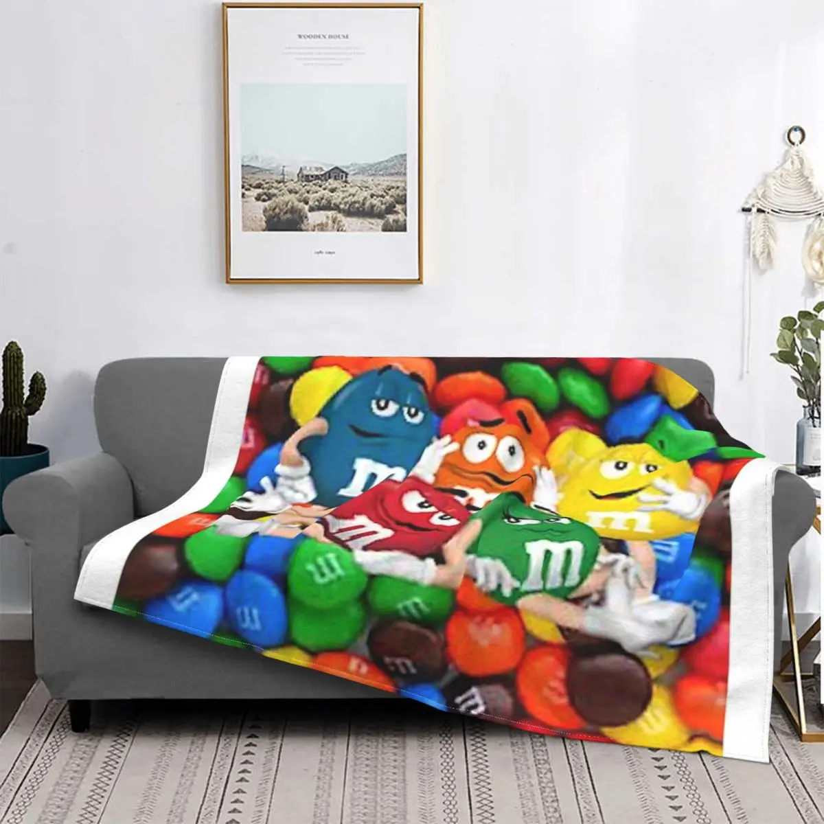

M & M Crew-Manta de gran escala para cama, a cuadros para sofá colcha, manta de Picnic, colchas de verano