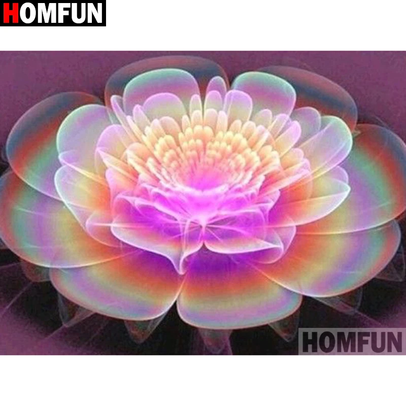 Алмазная 5D Вышивка HOMFUN сделай сам полноформатная картина Цветочный пейзаж