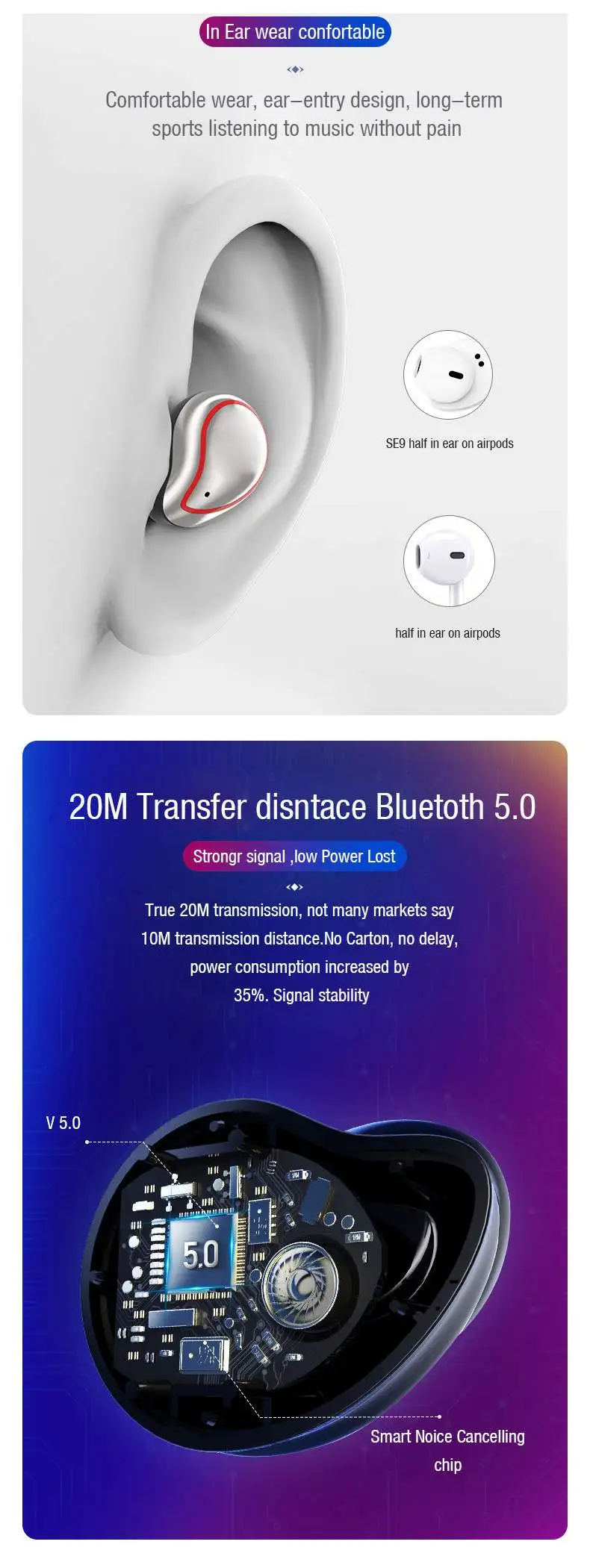TWS беспроводные наушники Bluetooth 5,0 наушники гибридные HIFI бас наушники гарнитура Спорт шумоподавление HD наушники YZ285