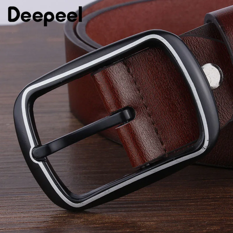 Deepeel 1 шт. 3 7*110 см в винтажном стиле Цвет Черный Мужская кожаный ремень с пряжкой DIY