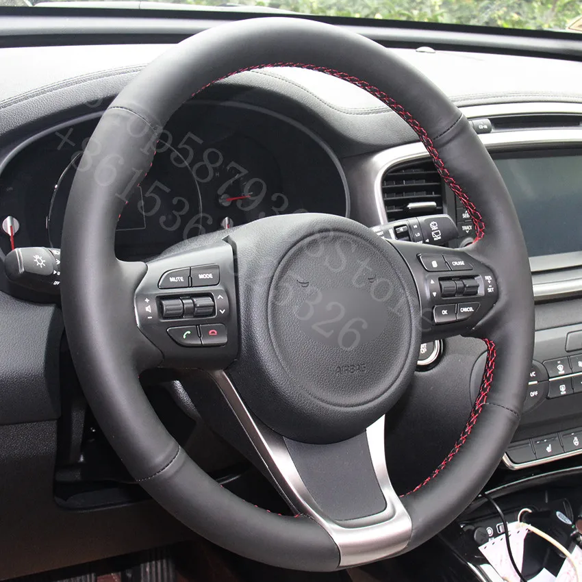 

For Nissan JUKE 2012-2020 NISMO Dark Knight Rises Black Leather Car Steering Wheel Covers car accessories