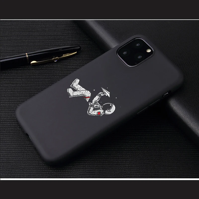 Чехол для телефона с изображением космонавта Луны, космонавта для iphone 7, 8, X, чехол для iphone 6, 7 plus, XR, XS, 11Pro, Max, планета, звезда, матовый мягкий чехол - Цвет: 10