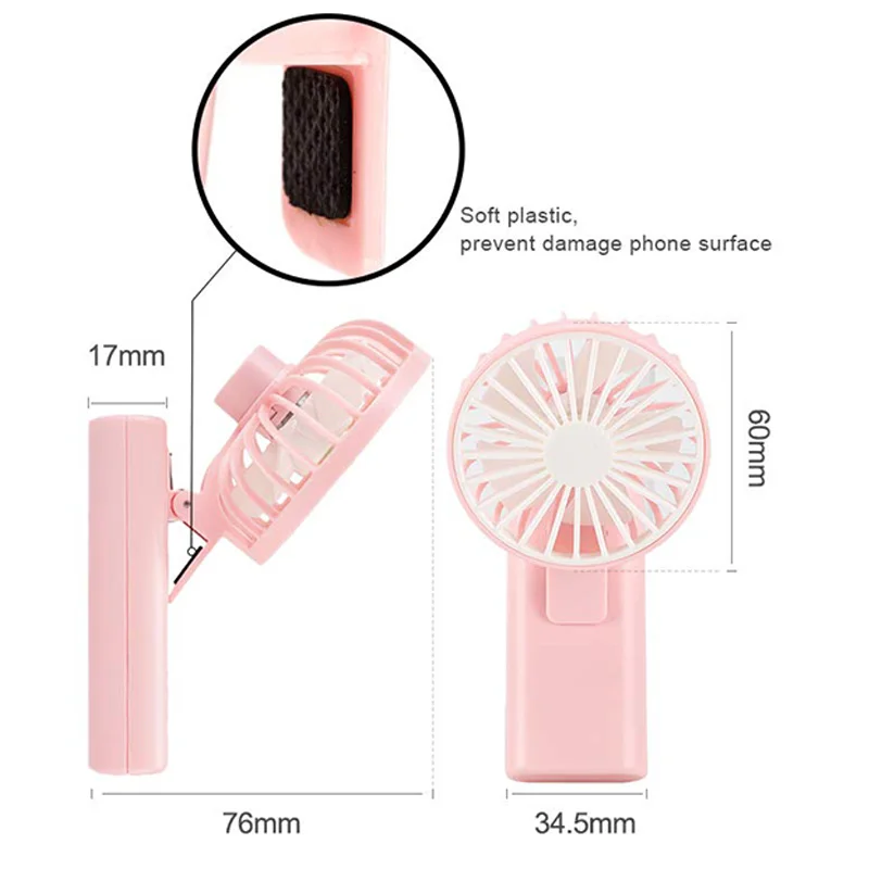 Портативный вентилятор с зажимом для телефона ноутбук мини мощный Маленький