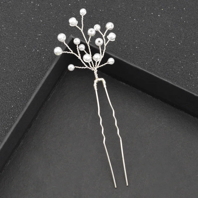 Свадебный цветок искусственный жемчуг кристаллы заколки для волос Зажимы