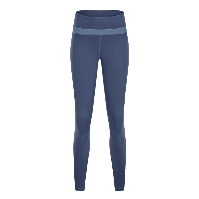 lilac gray Цветные спортивные Леггинсы для фитнеса, женские леггинсы с высокой талией, для занятий спортом, для спортзала, Колготки с карманами, штаны для йоги - Цвет: lilac gray