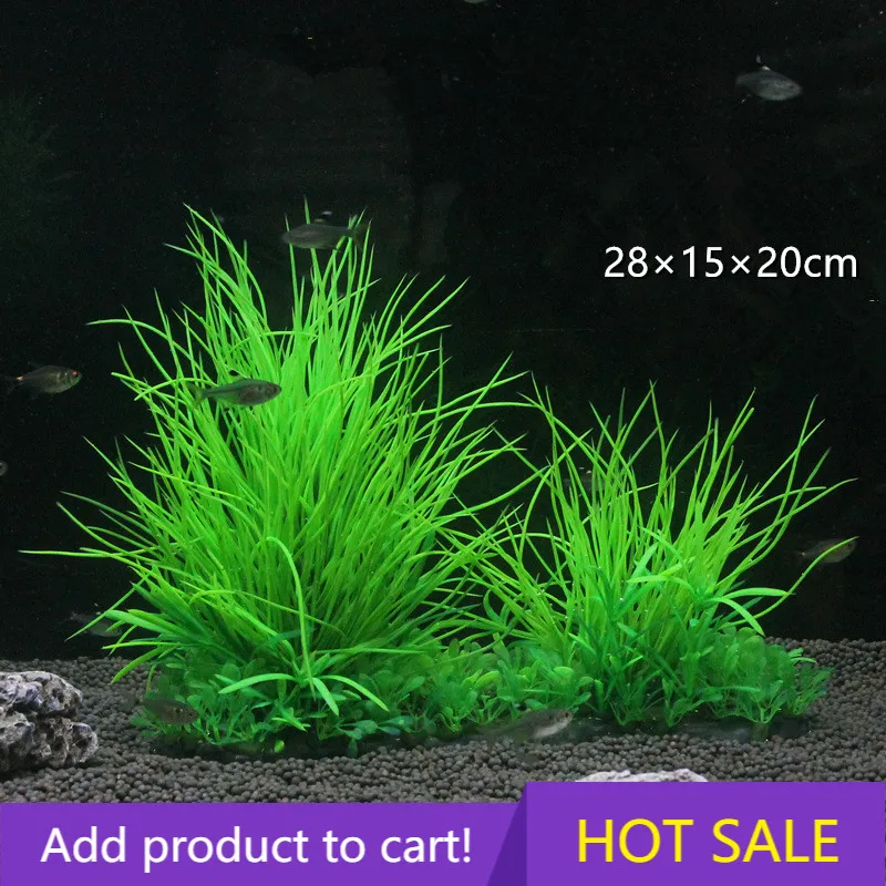 1 шт. маленькие/большие искусственные аквариумные растения пластиковая газонная