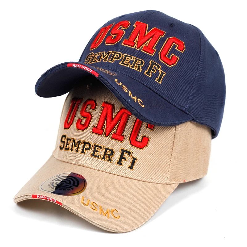 

2019 new USMC embroidery baseball cap korean hip hop version of the personality caps adjustable dad hat Outdoor Fd20422hat