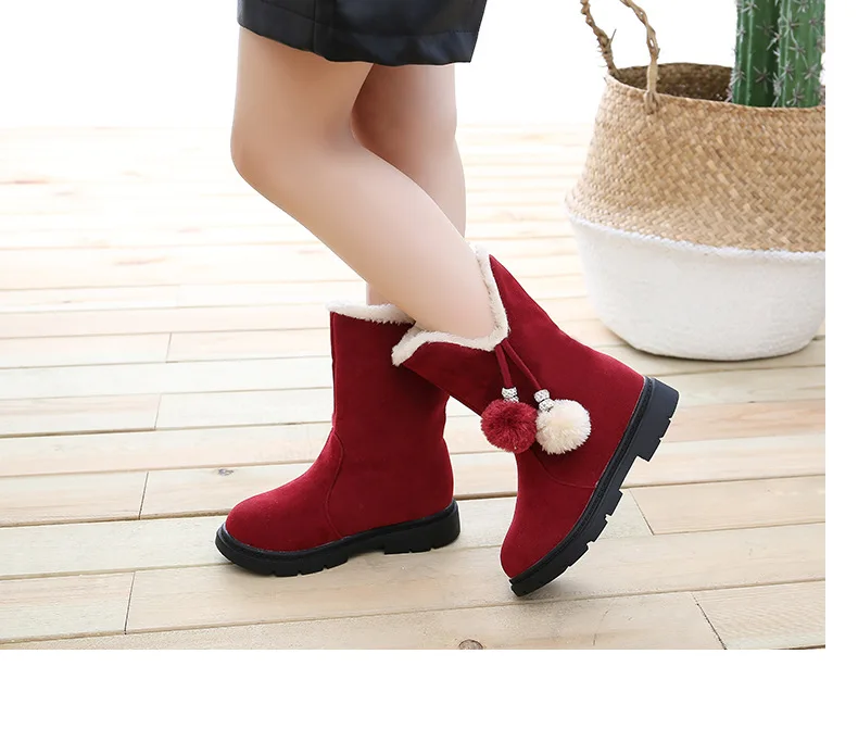 Winter Girls Boots - Warm Cotton Princess Long Children's Shoes - Sizes 3-12 Years - Cozy Kids Footwear image 5