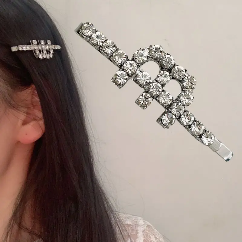 Корейские женские полноразмерные заколки для волос Стразы минималистичные