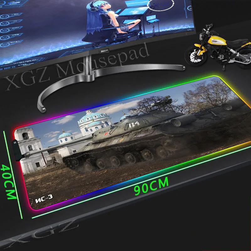 Большой резиновый коврик для мыши XGZ с изображением белого замка и баком черный