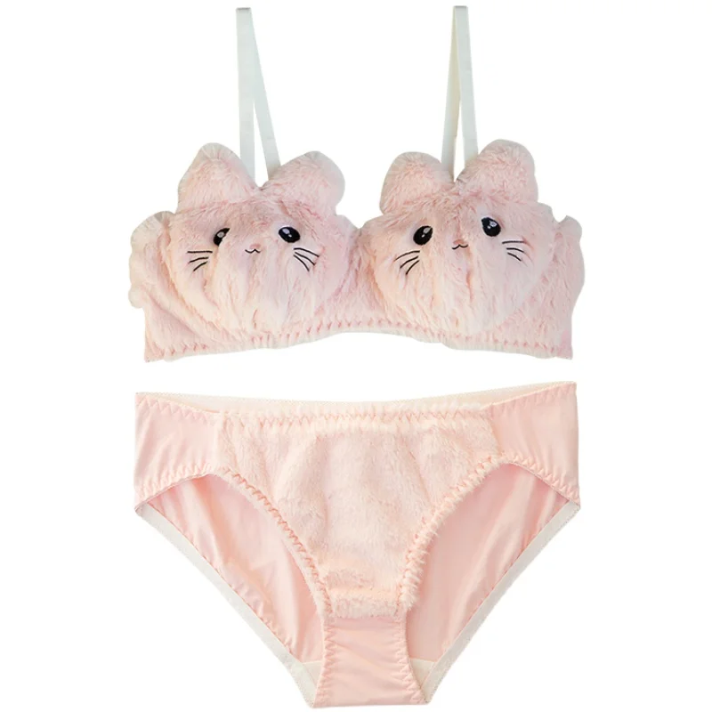 

Anime Cosplay Cartoon Kawaii Beha And Panty Sent Underwear Set Winter Japanese Soft Girl Plug Underwear Cats Bh Set 2021