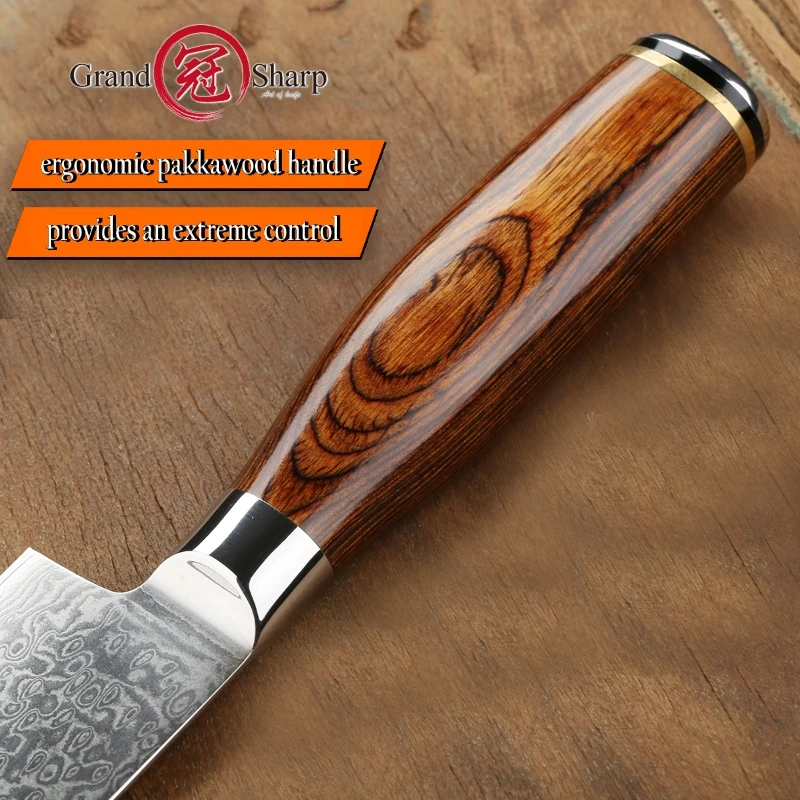 

GRANDSHARP 8 Inch Chef Knife 67 Layers Japanese Damascus Knife Chef Knife VG-10 Japanese Kitchen Knives Cooking Tools Gift Box