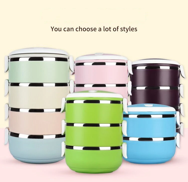 1 шт. Портативный Нержавеющая сталь утепленная Коробки для обедов офиса