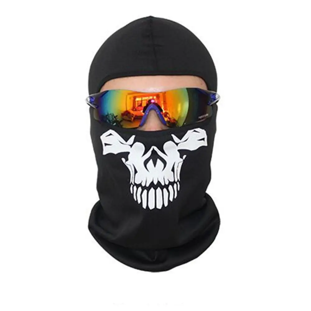 Мужская мотоциклетная маска с черепом на все лицо ветрозащитная Зимняя Маска для