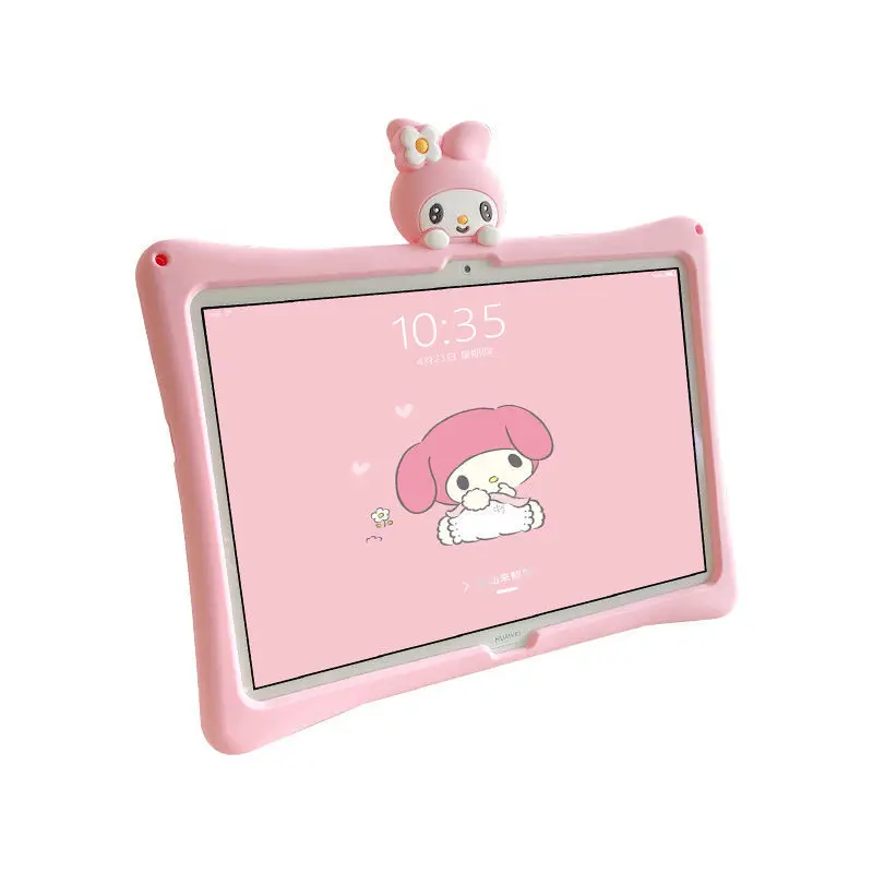 3d bracket cute cartoon tablet protective case cover for huawei matepad m6 m5 lite honor tab 5 silicone shockproof cover free global shipping