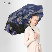 vinyl sunny umbrella advertising umbrella automatic personality sun umbrella three fold umbrella umbrella wholesale