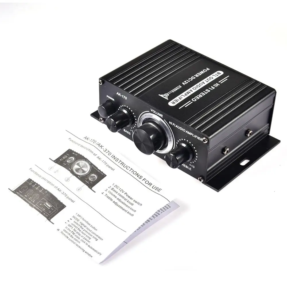 Мини-усилитель мощности для автомобиля мотоцикла лодки 12 В |