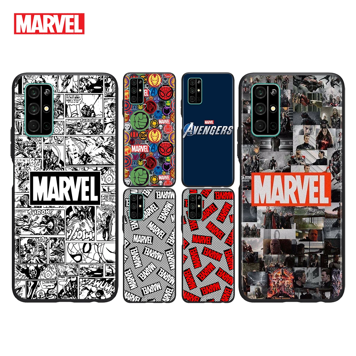 

Silicone Cover Marvel Logo Avengers For Honor V30 View 20 V20 30i 30S 30 20S 20E 20i 20 Lite Pro Plus Phone Case