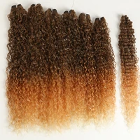 afro kinky curly weave hair bundles 7pcspack ombre black brown 22 26 inch synthetic hair bundle curly cosplay hair classic plus
