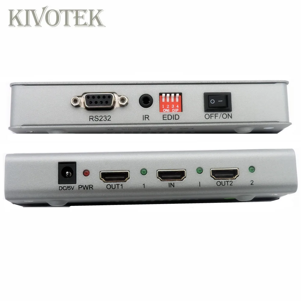 Разветвитель HDMI 1X2 4K разветвитель 1 в 2 выхода 4K/60 Гц 3D HDMI2.0 HDCP2.2 8 каналов управления