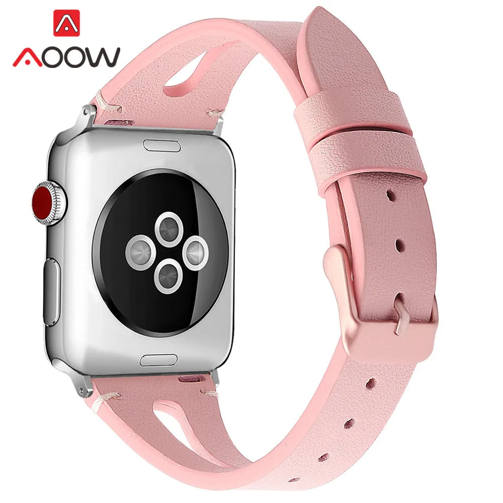 Ремешок из натуральной кожи с принтом для Apple Watch 40 мм 44 мм для iwatch 38 мм 42 мм ремешок серии 4 3 2 1 браслет аксессуары