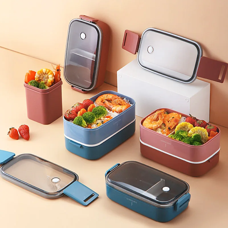 

Insulation Preservation Lunch Box Microwave Lunch Box Bento Box Portable Lunch Box Cutlery Set Student Grid Lunch Box