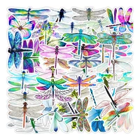 50pcs doodle dragonfly stickers for notebook stationery scrapbook cute sticker aesthetic scrapbooking material craft supplies